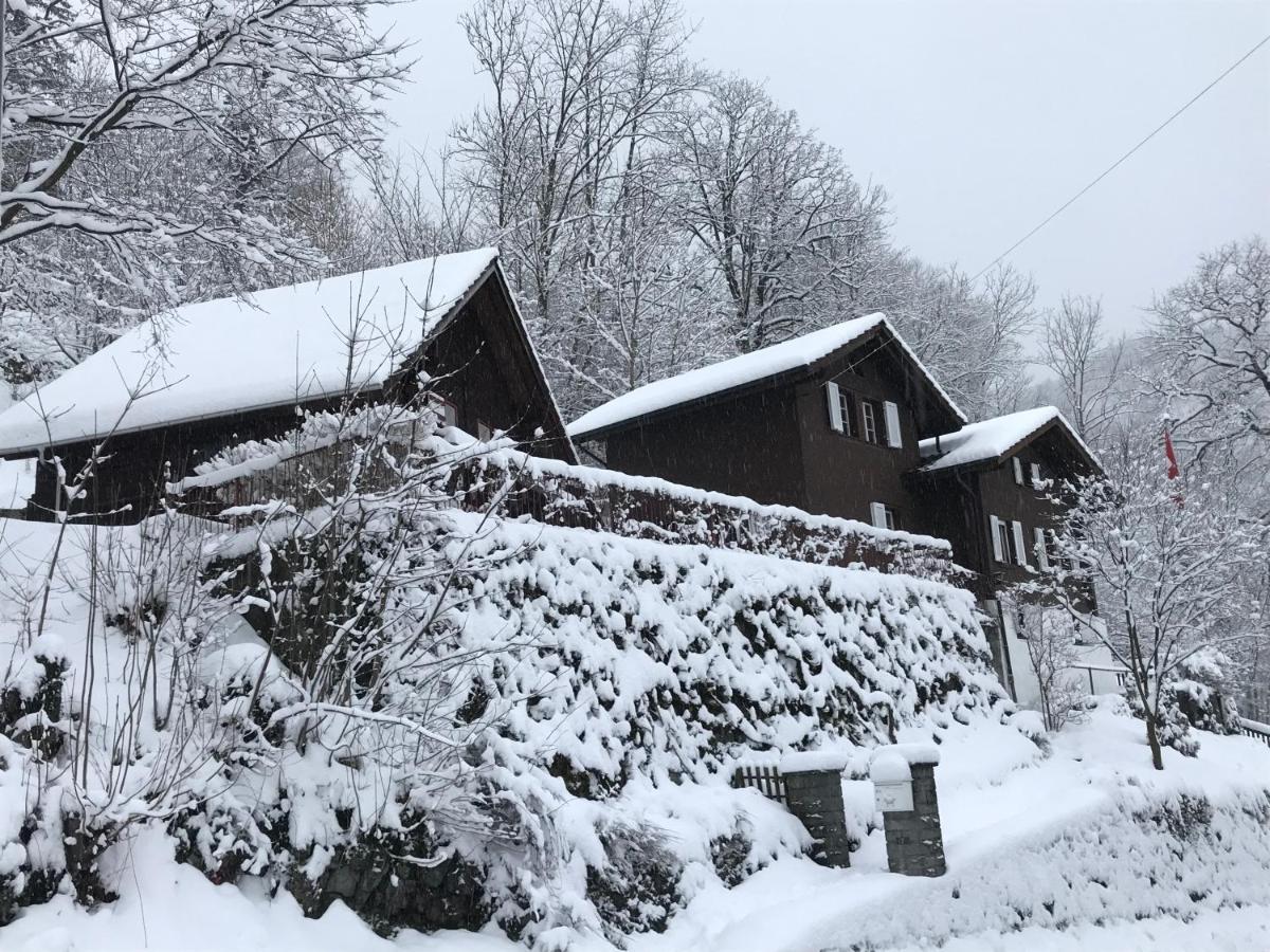 Romantic Private Superior Swiss Chalet With Hottub Lungern Extérieur photo