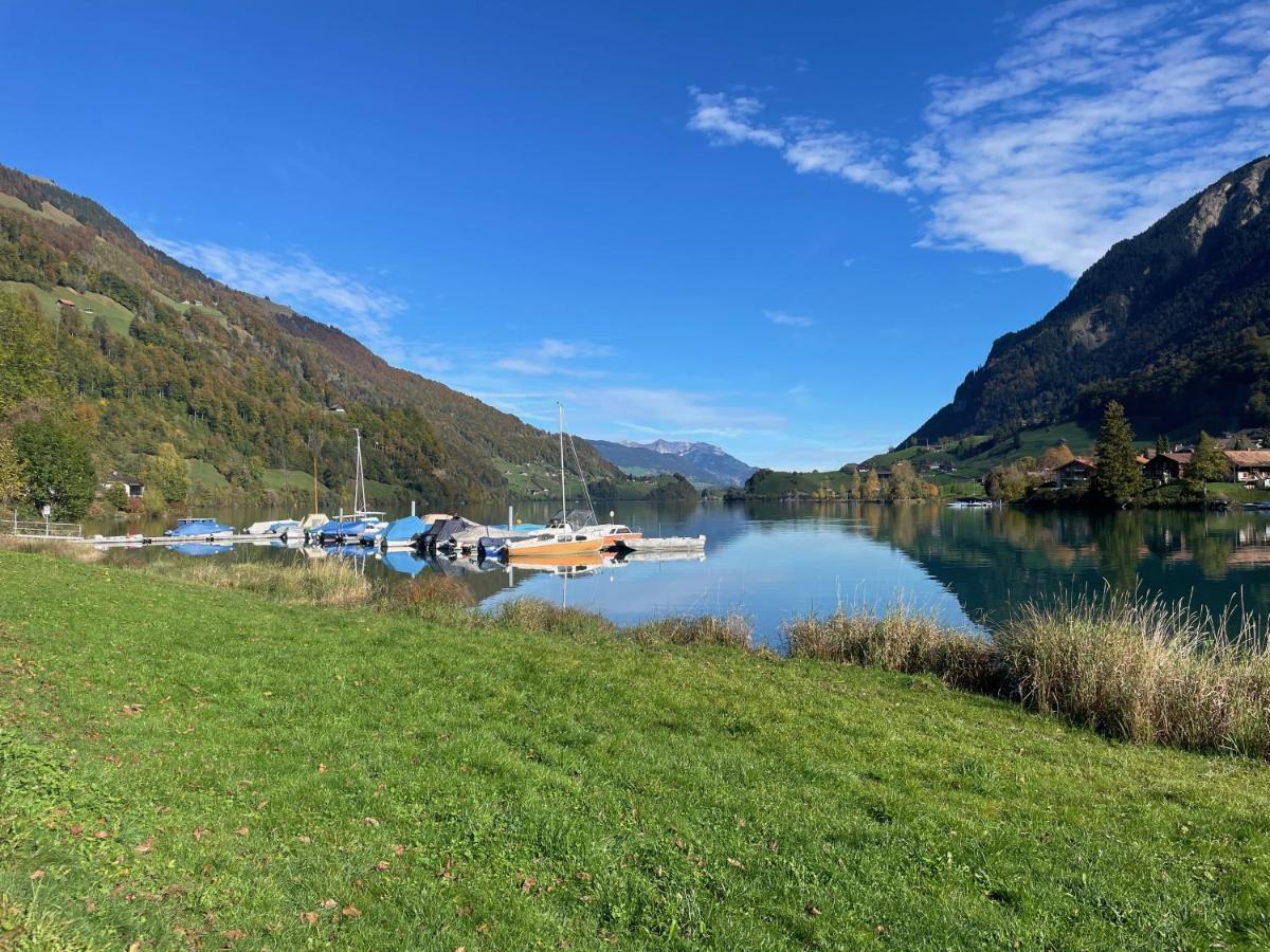 Romantic Private Superior Swiss Chalet With Hottub Lungern Extérieur photo